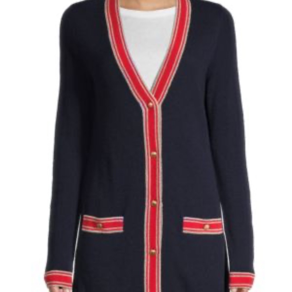 L'AGENCE Navy Cardigan